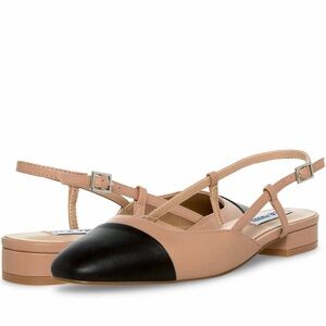 NWT Steve Madden ‘Belinda’ Slingback Cap-Toe Flats in “Tan Leather” Size 12